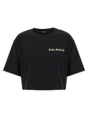 Balmain -Logo geschnittenes T -Shirt