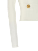 Balmain Logo Buttons Cardigan