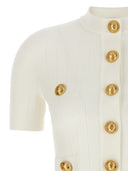 Balmain Logo Buttons Cardigan