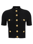 Balmain Logo Buttons Cardigan