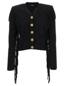 Cardigan con frange di Balmain