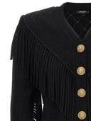 Cardigan con frange di Balmain