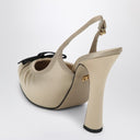 Dolce&Gabbana Cream Satin High Slingback