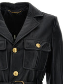 Skórzana kurtka Chloé Jewel Button