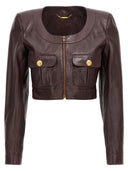 Chloé Leather Cropped Jacket