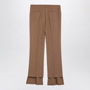 Chloé Beige Asymmetrical Wool Trousers