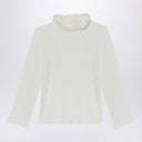 Chloé White Jersey With Ruffled Collar