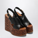 Chloé Maxime Black Wedge Sandal