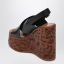 Chloé Maxime Black Wedge Sandal