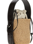 Chloé Small 'Woody' Crossbody Bolse en Raffia y PE tejida