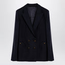 Blazé Milano First Class Double Breasted Jacket In Navy Blue Wool