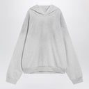 Acne Studios Pale Grey Mélange Hoodie With Logo