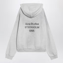 Acne Studios Pale Grey Mélange Hoodie With Logo
