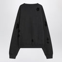 Acne Studios Black Mélange Relaxed Sweater With Wear