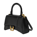 Hourglass Xs Bag Balenciaga Black Leather