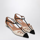 Aquazzura Milk And Black Camille Pointed Ballerina
