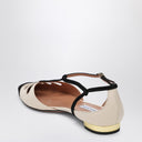 Aquazzura Milk And Black Camille Pointed Ballerina