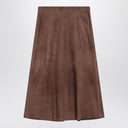 'S Max Mara Brown Skirt In Suede
