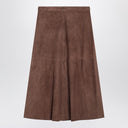 'S Max Mara Brown Skirt In Suede