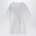 Acne Studios Pale Grey Mélange Cotton T Shirt With Logo