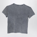 Acne Studios Washed Grey Cotton T Shirt With Logo