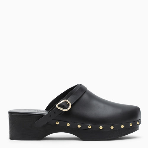 Antichi sandali greci neri classici chiusi intasamento