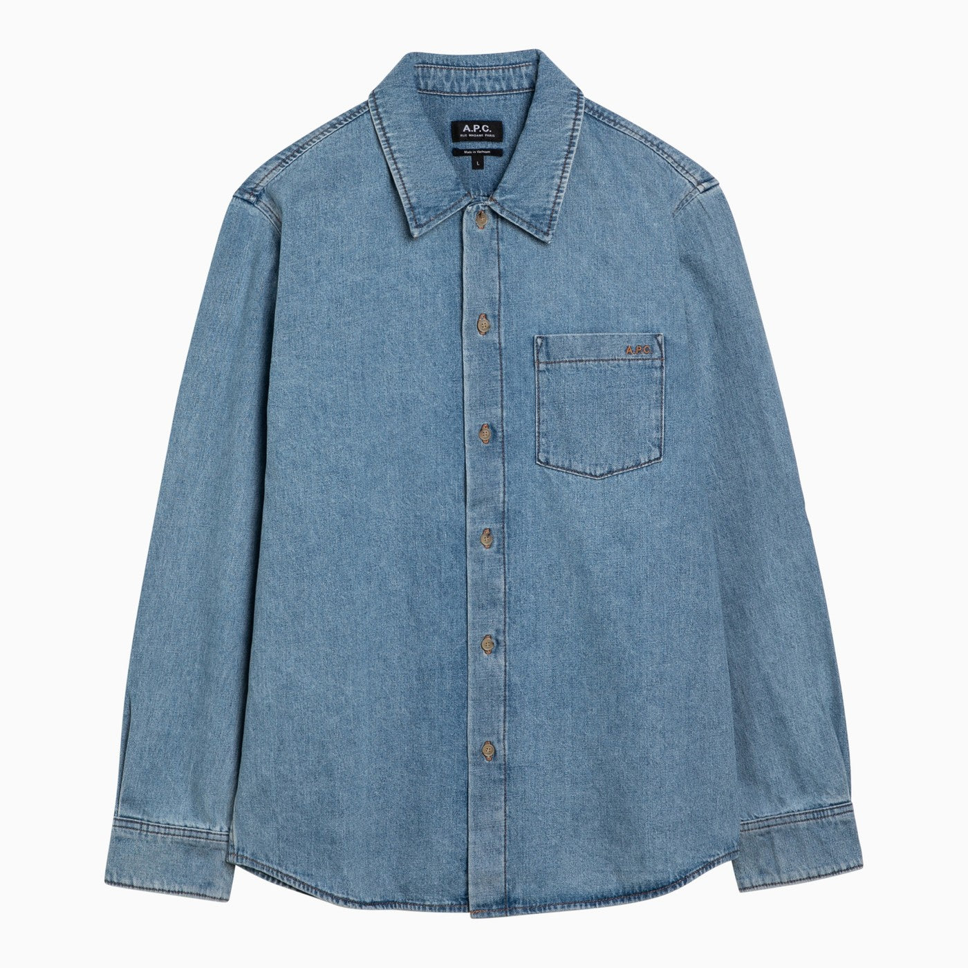 A.P.C. Denim Shirt With Embroidery - XL
