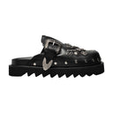 Aj1058 Mules Toga Pulla Black Leather