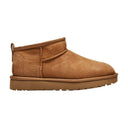 Classic Ultra Mini Ankle Boots In Brown Leather