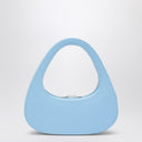Coperni micro baguette sac de balayage en cuir bleu clair