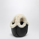 Coperni Mini Black Swipe Bag With Shearling Trim