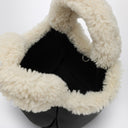 Coperni Mini Black Swipe Bag With Shearling Trim