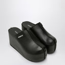 Coperni Black Leather Clog Wedge
