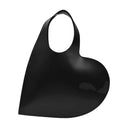Bolsa de carcasa de corazón en cuero negro