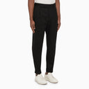 Pt Torino Black Cotton Rebel Trousers