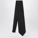 Destin Black/White Silk Tie