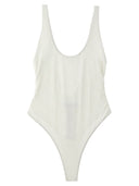 Elisabetta Franchi Rhinestone Logo One Piece Swimsuit