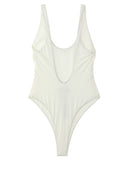 Elisabetta Franchi Rhinestone Logo One Piece Swimsuit