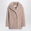 Max Mara Teddy Bear Icon Coat Short Sand In Alpaca And Wool