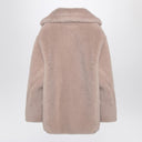 Max Mara Teddy Bear Icon Coat Short Sand In Alpaca And Wool