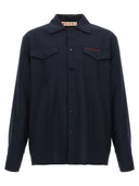 Camicia da ricamo a logo Marni