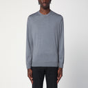 Drumohr Grey Merino Wool Crew Neck Sweater