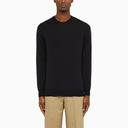 Suéter de cuello de la tripulación de lana azul drumohr