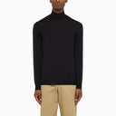 Suéter de cuello de tortuga de lana azul de Drumhr