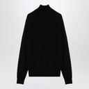 Suéter de cuello de tortuga de lana negra Drumhr