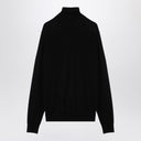 Suéter de cuello de tortuga de lana negra Drumhr