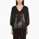 P.A.R.O.S.H. Black Sequin Blouse