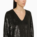 P.A.R.O.S.H. Black Sequin Blouse
