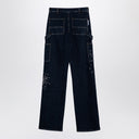 Des Phemmes dunkelblaue Workwear -Jeans mit Dekorationen