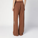 Des Phemmes Brown Cotton Trousers With Crystals